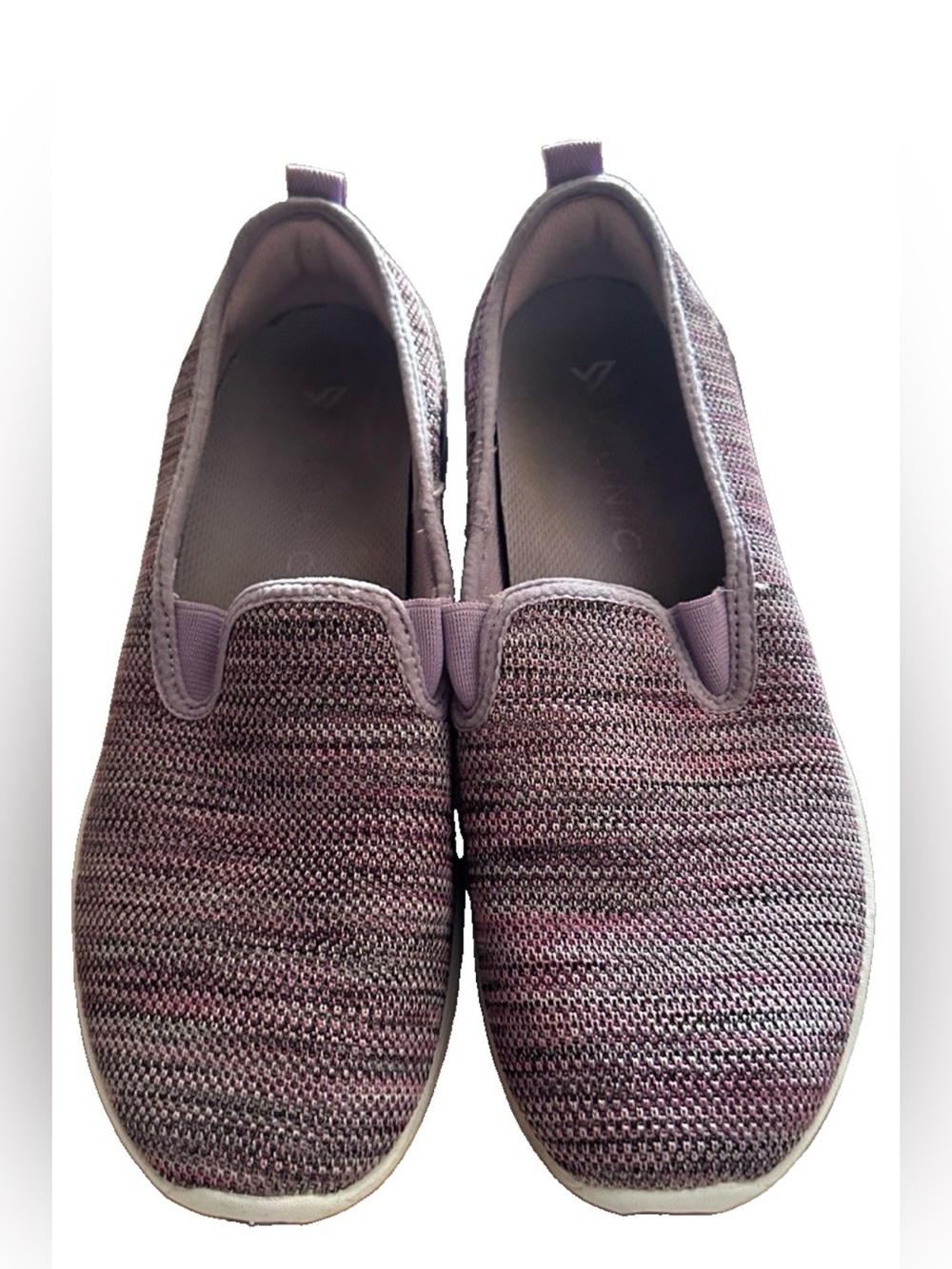 VIONIC Slip-On Knit Casual Sneakers in Heathered Mauve 9M “Delaney”